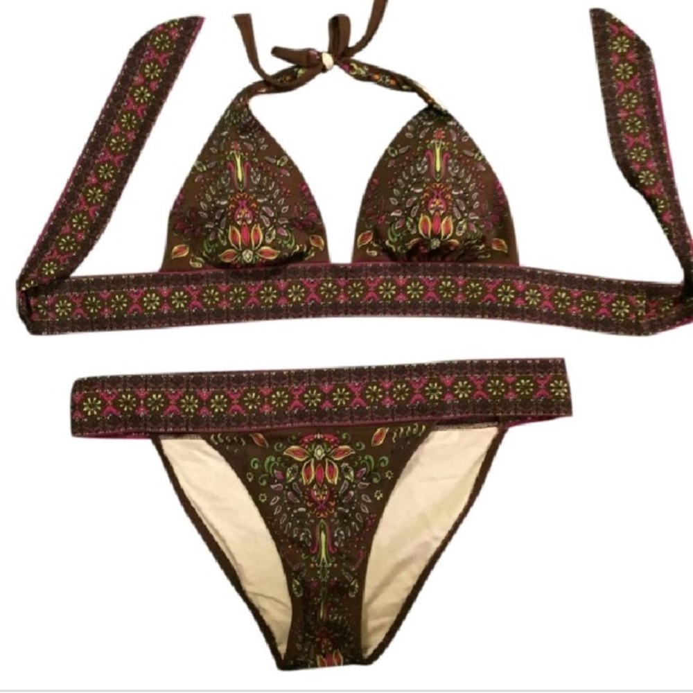 Victoria’s Secret medium brown floral bikini